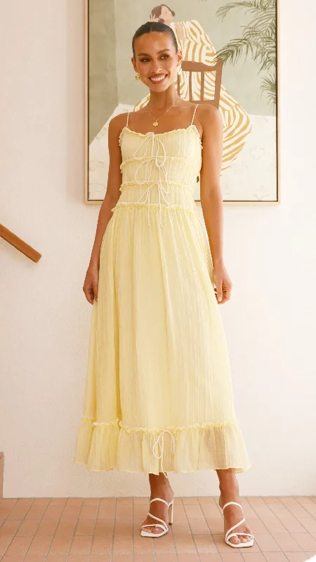 Halo Maxi Dress - Lemon