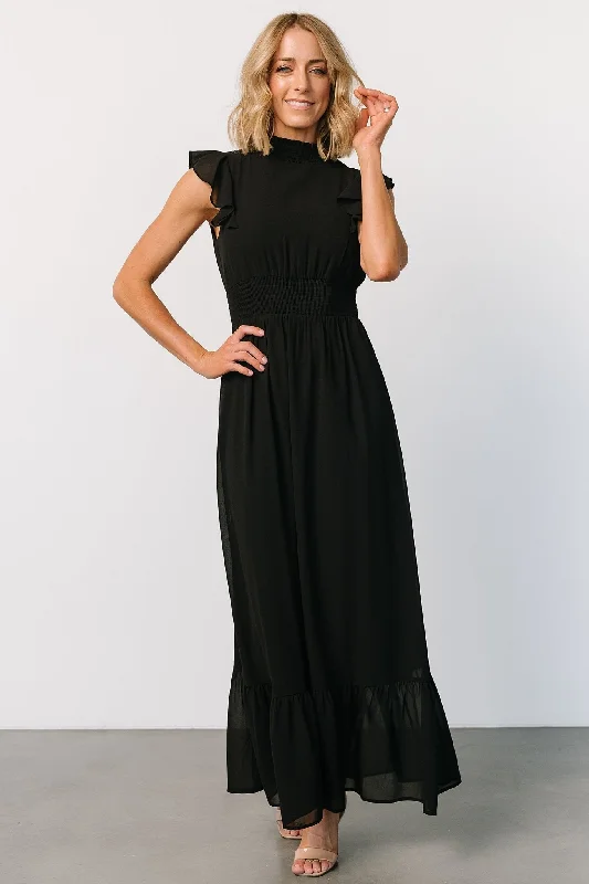 Kearny Ruffle Maxi Dress | Black