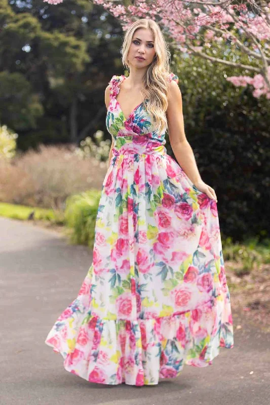 Bianca Maxi Dress Pink Floral