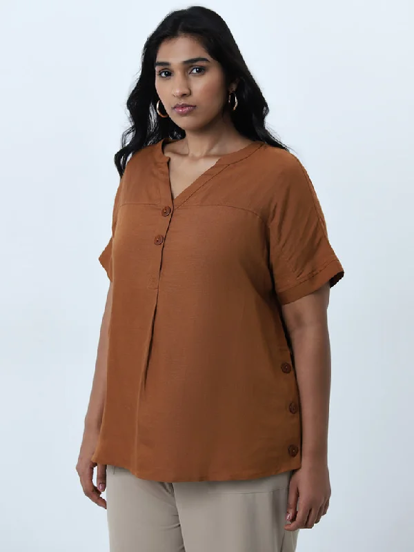 Gia Brown Solid Top