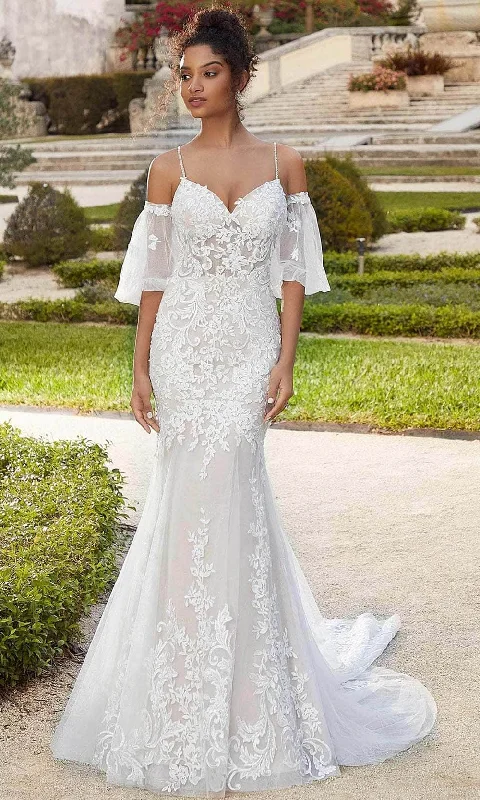 Mori Lee Bridal 2469 - Embroidered Sweetheart Trumpet Bridal Gown