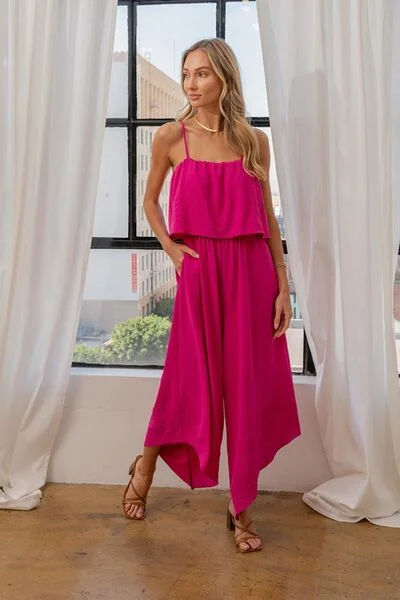 Pink Wide Leg Jumpsuit